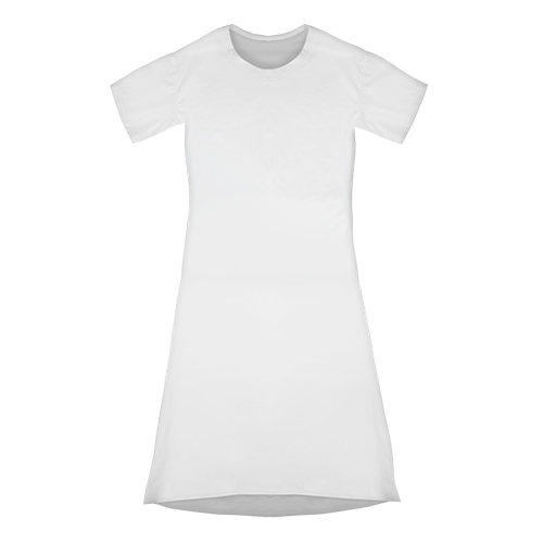 White plain cheap t shirt dress