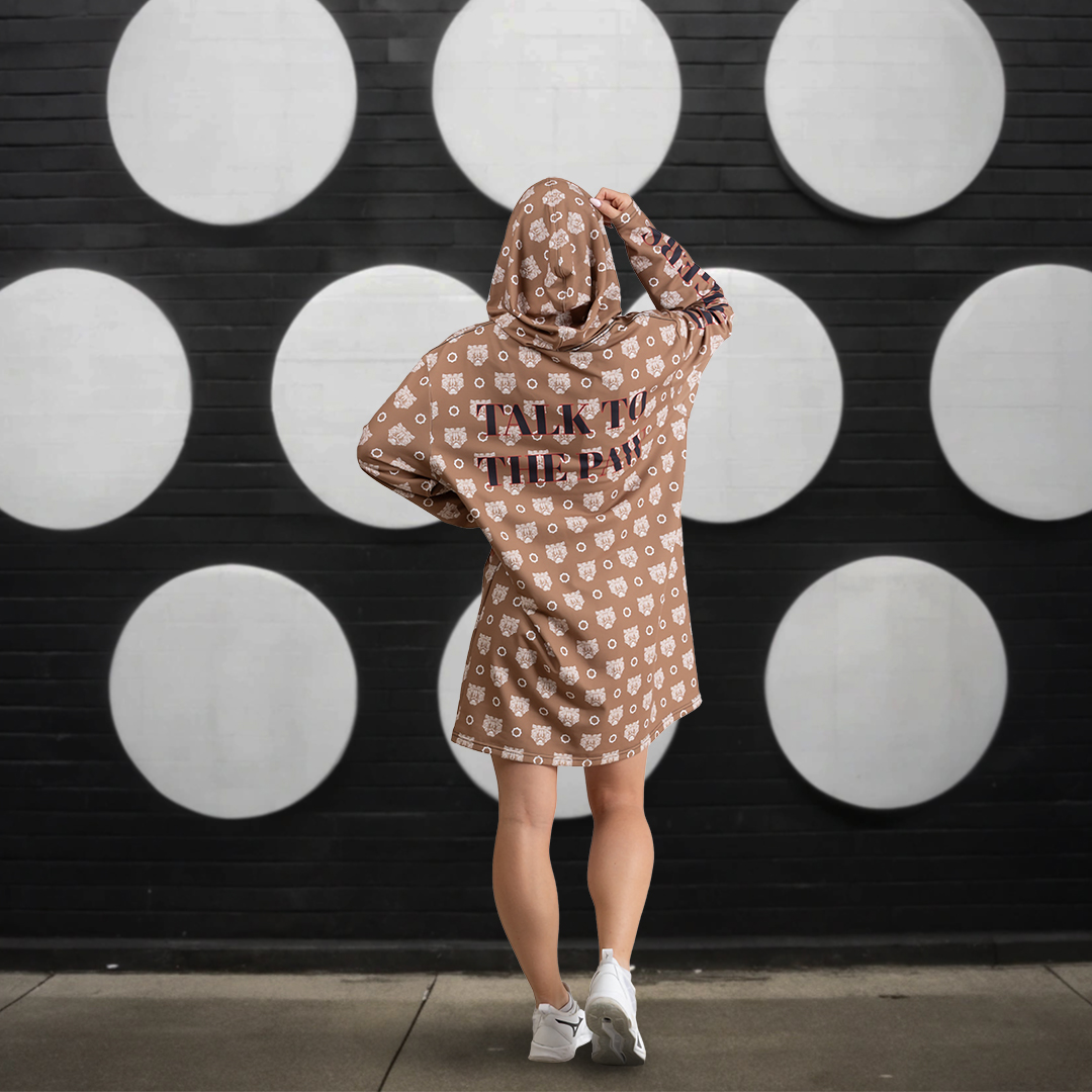 Hooded Fleece Dress Back