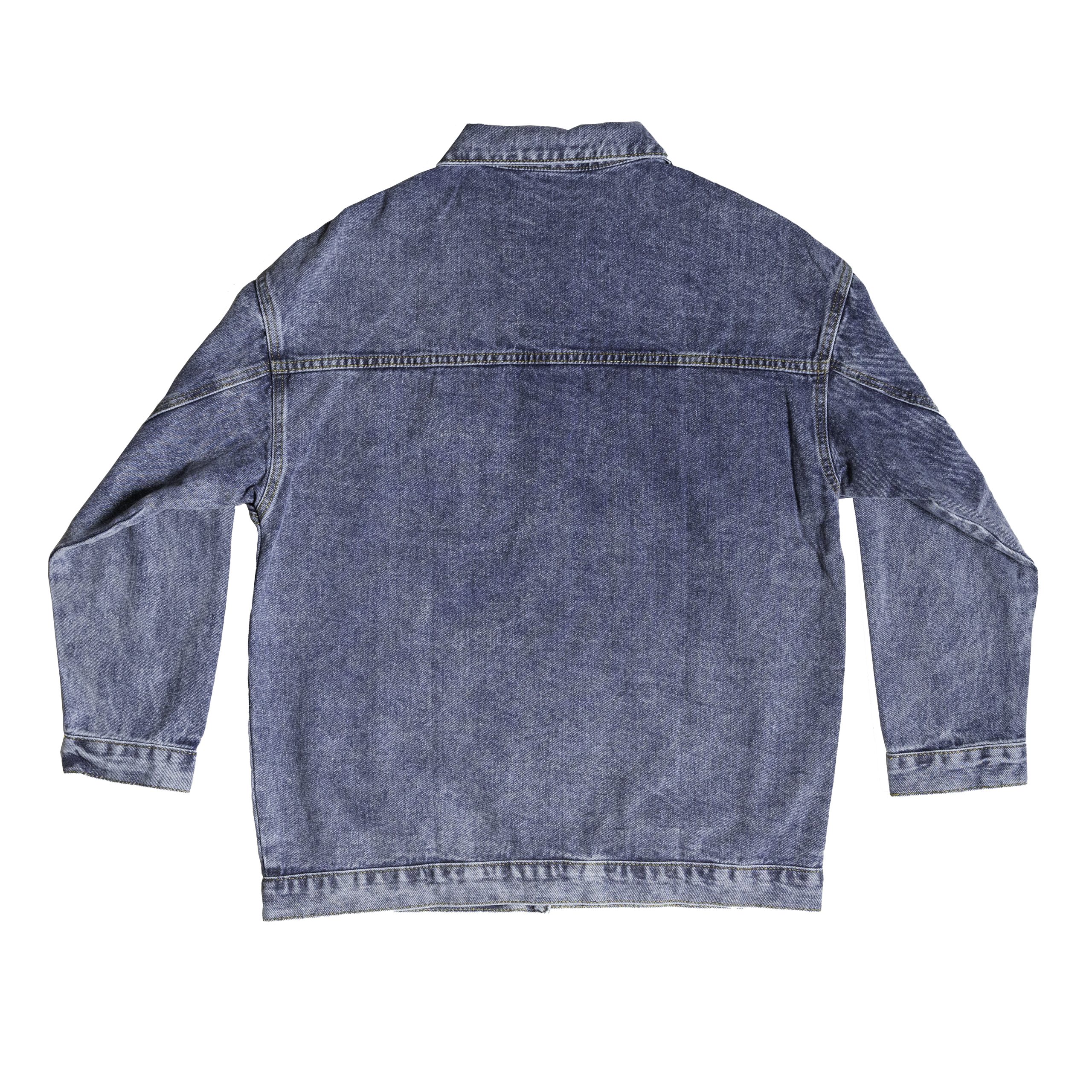 Mens Denim Jacket Back Flat