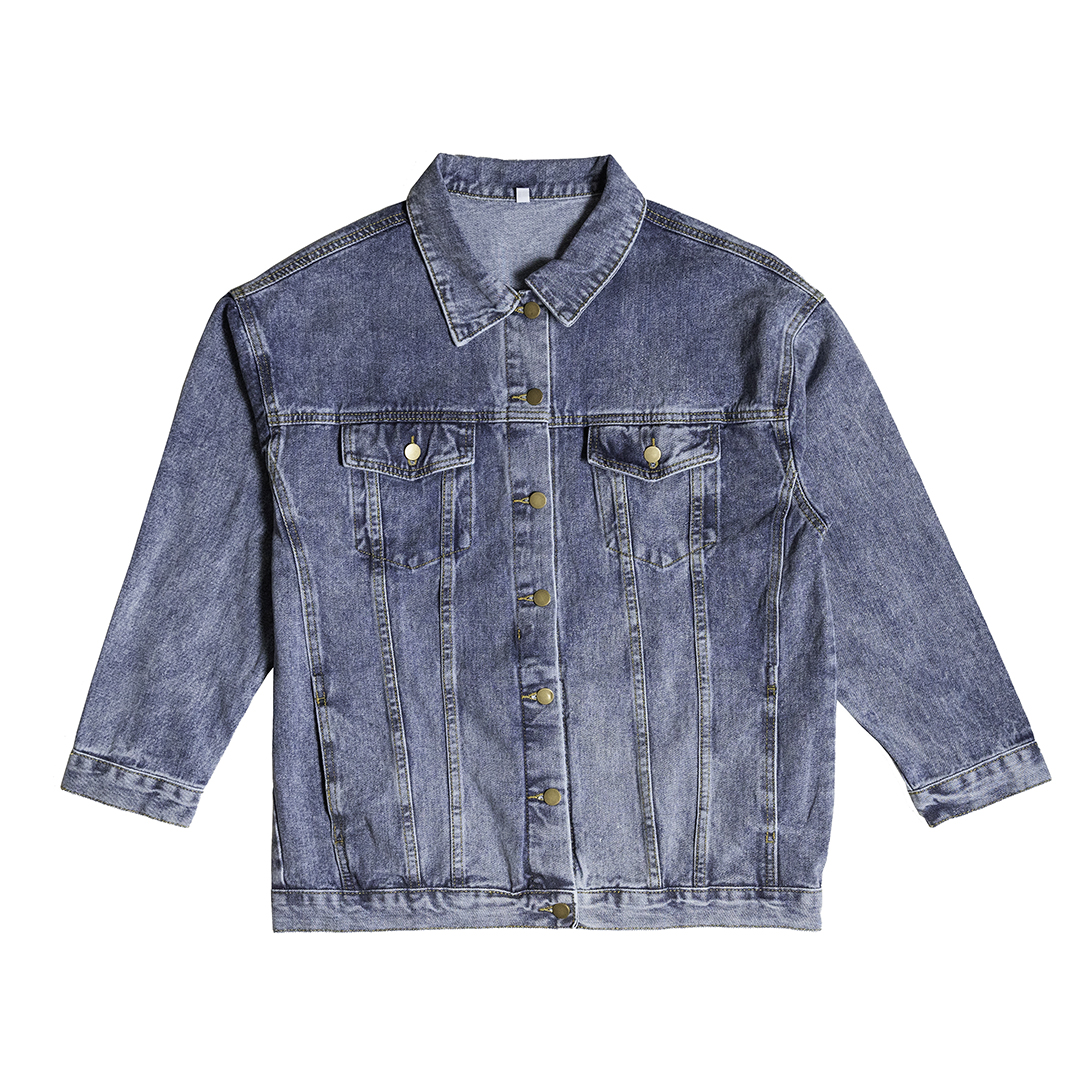 Mens Denim Jacket Front Flat